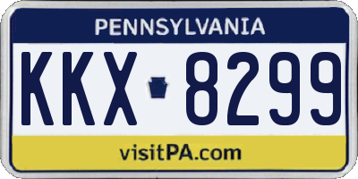 PA license plate KKX8299