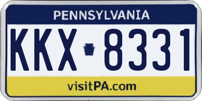 PA license plate KKX8331