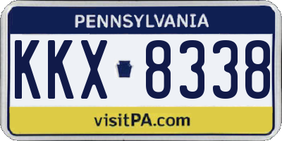 PA license plate KKX8338