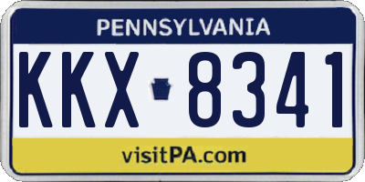 PA license plate KKX8341