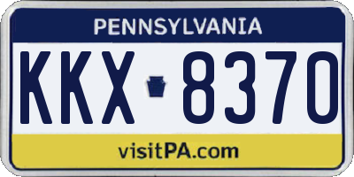 PA license plate KKX8370