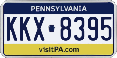 PA license plate KKX8395
