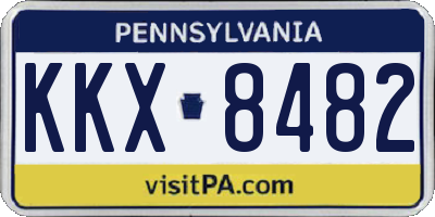 PA license plate KKX8482