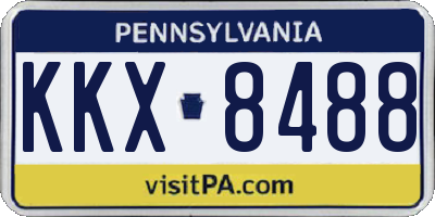 PA license plate KKX8488