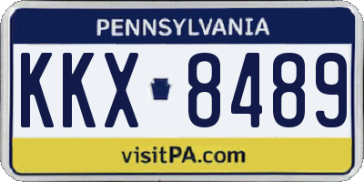 PA license plate KKX8489