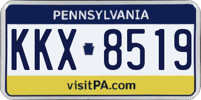 PA license plate KKX8519