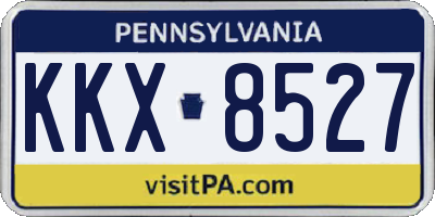 PA license plate KKX8527