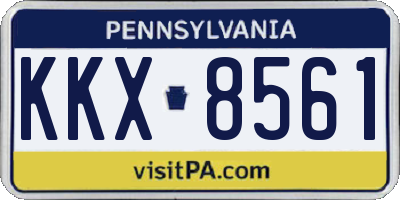 PA license plate KKX8561