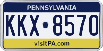 PA license plate KKX8570