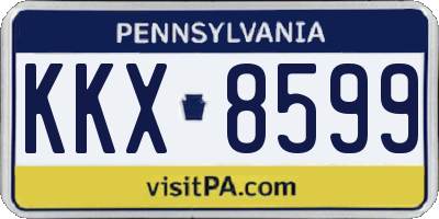 PA license plate KKX8599