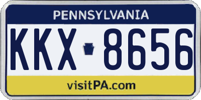 PA license plate KKX8656