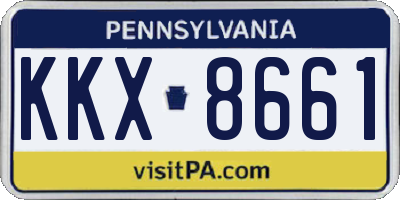 PA license plate KKX8661