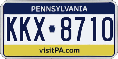 PA license plate KKX8710