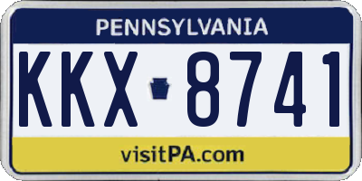 PA license plate KKX8741