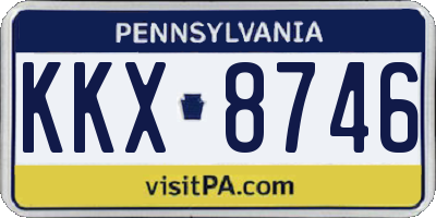PA license plate KKX8746