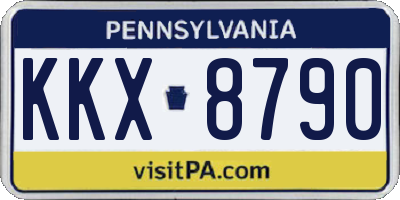 PA license plate KKX8790