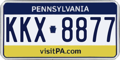 PA license plate KKX8877