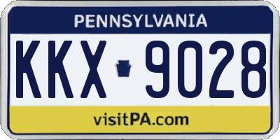 PA license plate KKX9028