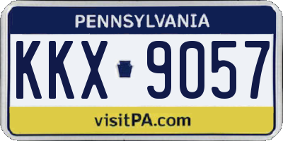 PA license plate KKX9057