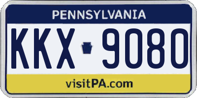 PA license plate KKX9080