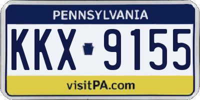 PA license plate KKX9155