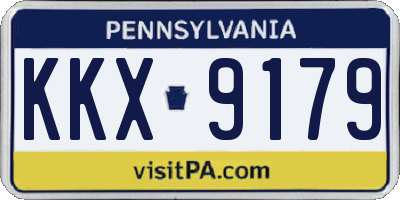PA license plate KKX9179