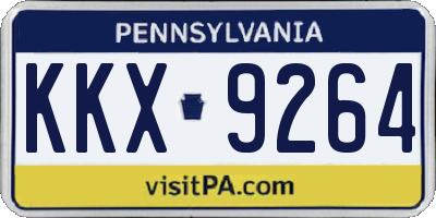 PA license plate KKX9264