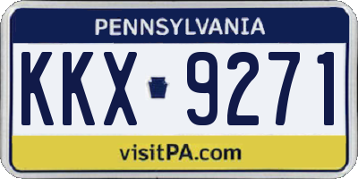 PA license plate KKX9271