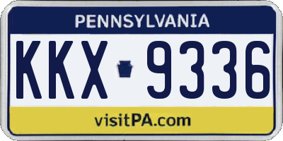 PA license plate KKX9336