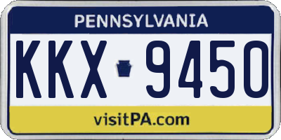 PA license plate KKX9450