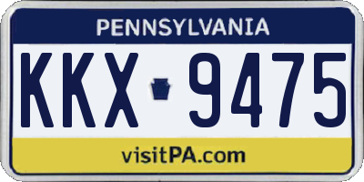 PA license plate KKX9475