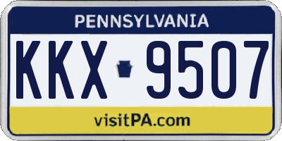 PA license plate KKX9507