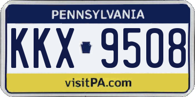 PA license plate KKX9508