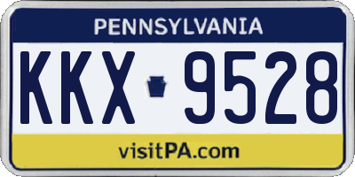 PA license plate KKX9528