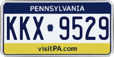 PA license plate KKX9529