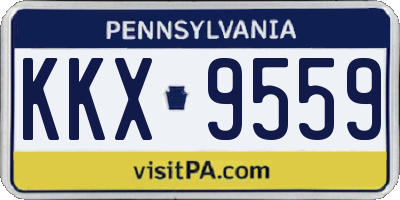 PA license plate KKX9559