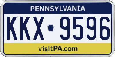 PA license plate KKX9596