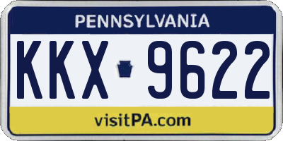 PA license plate KKX9622