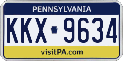 PA license plate KKX9634