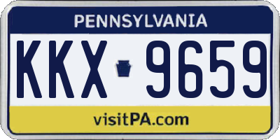 PA license plate KKX9659