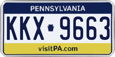 PA license plate KKX9663