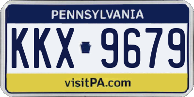 PA license plate KKX9679