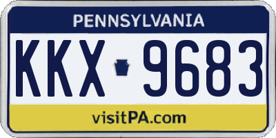 PA license plate KKX9683