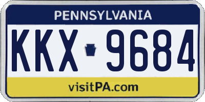 PA license plate KKX9684