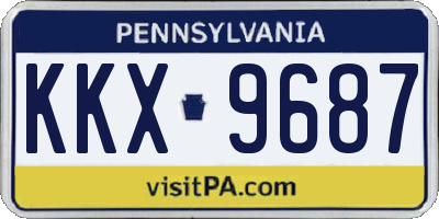 PA license plate KKX9687