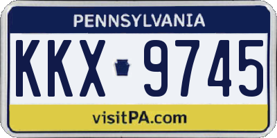 PA license plate KKX9745