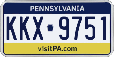 PA license plate KKX9751
