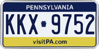 PA license plate KKX9752
