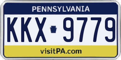 PA license plate KKX9779