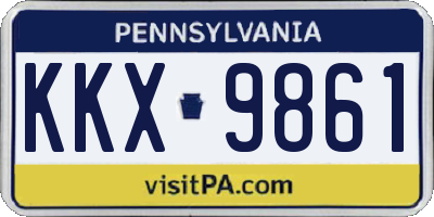 PA license plate KKX9861
